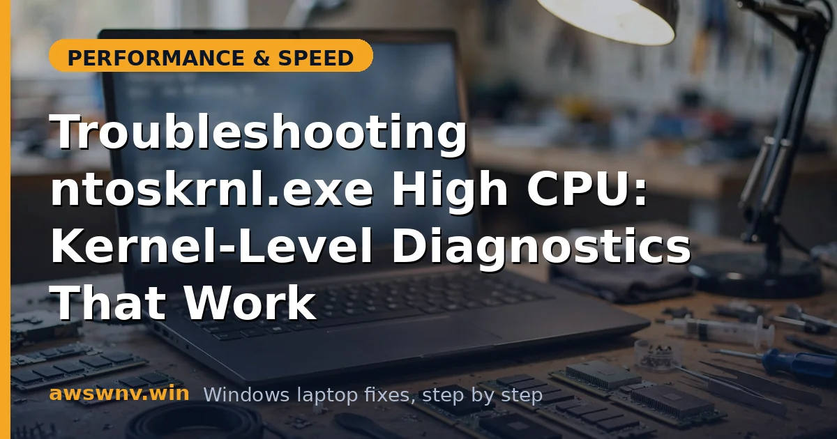 Troubleshooting ntoskrnl.exe High CPU: Kernel-Level Diagnostics That Work