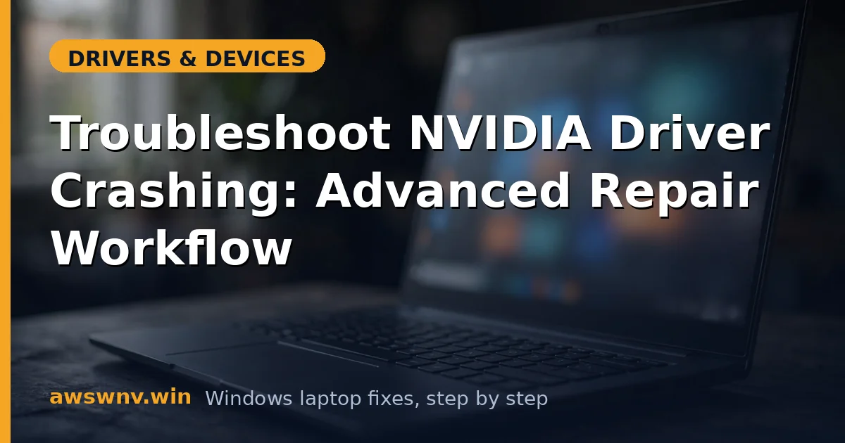 Troubleshoot NVIDIA Driver Crashing: Advanced Repair Workflow