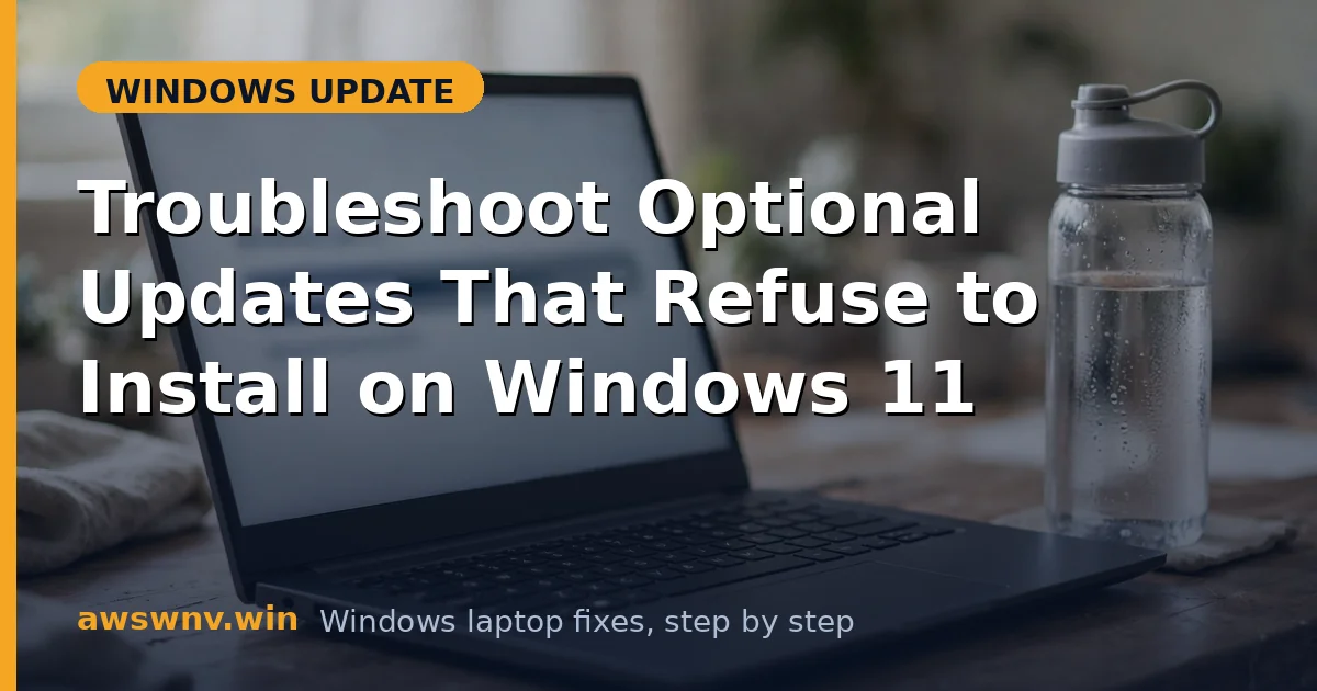 Troubleshoot Optional Updates That Refuse to Install on Windows 11