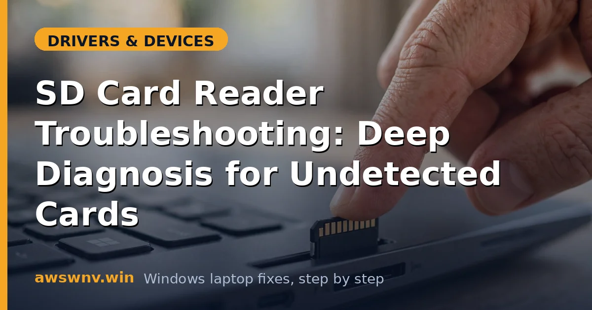 SD Card Reader Troubleshooting: Deep Diagnosis for Undetected Cards