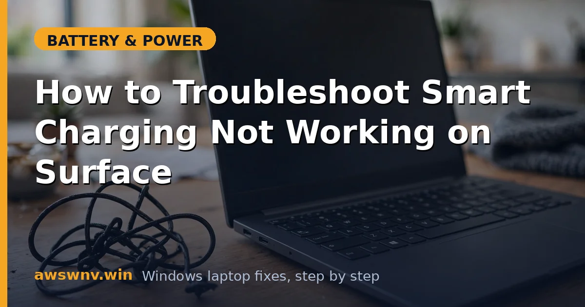 How to Troubleshoot Smart Charging Not Working on Surface