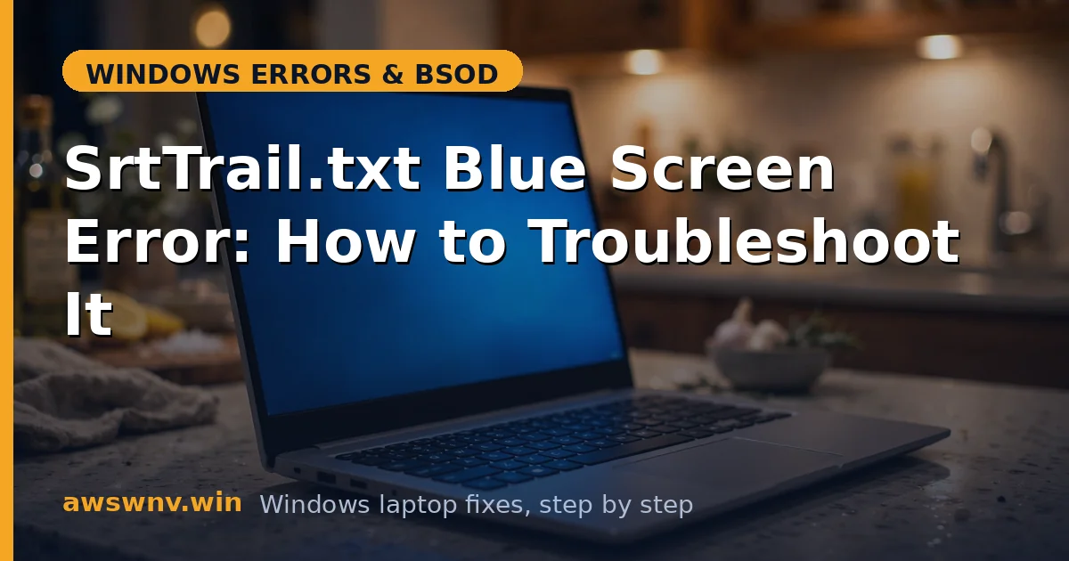 SrtTrail.txt Blue Screen Error: How to Troubleshoot It