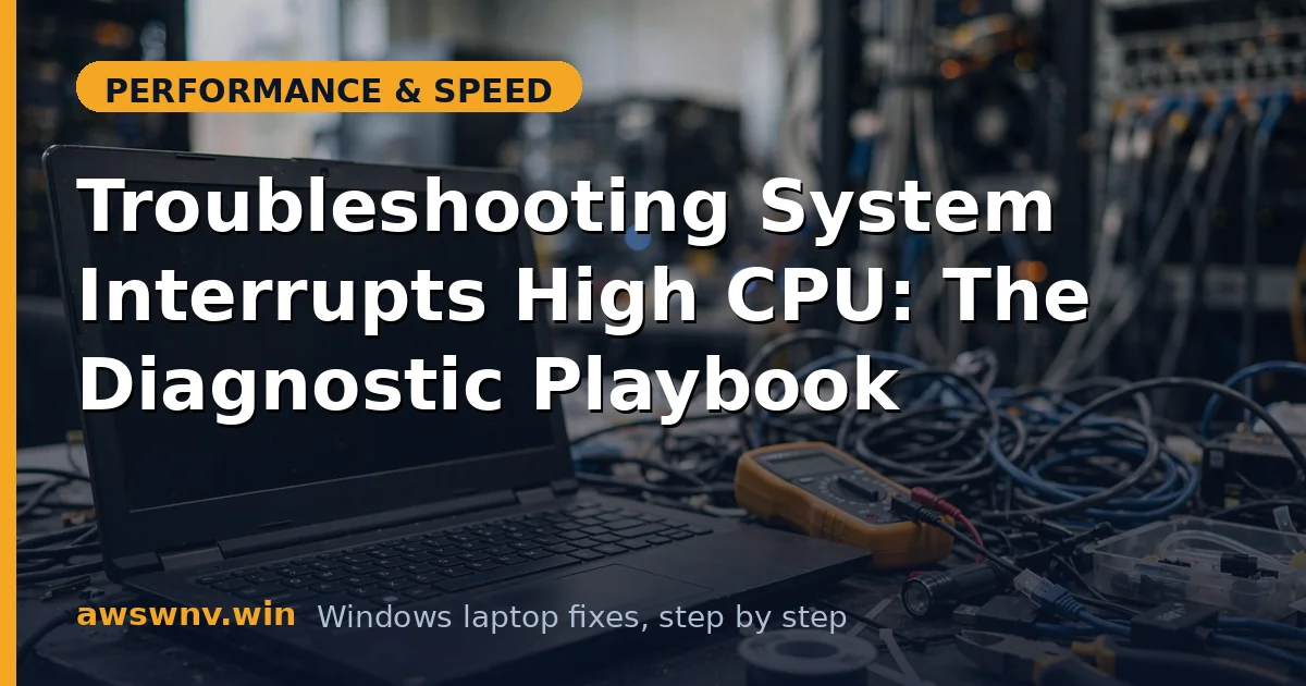 Troubleshooting System Interrupts High CPU: The Diagnostic Playbook