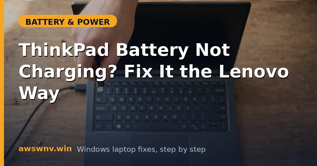 ThinkPad Battery Not Charging? Fix It the Lenovo Way