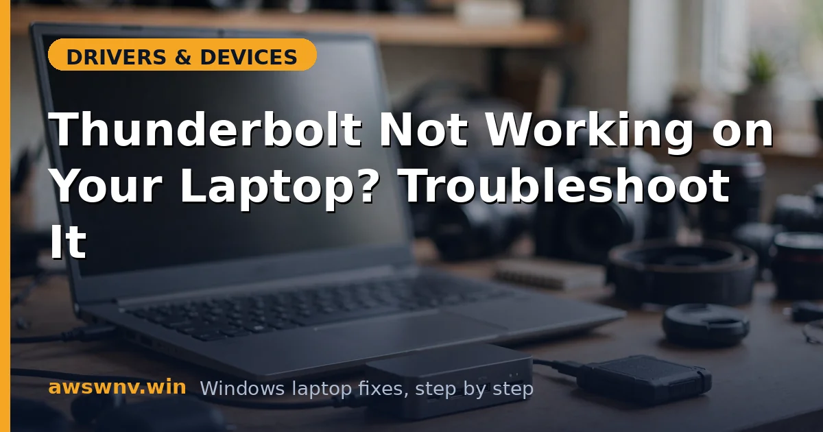 Thunderbolt Not Working on Your Laptop? Troubleshoot It