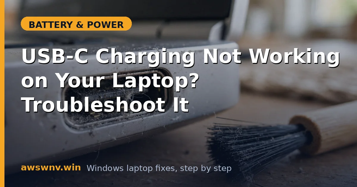 USB-C Charging Not Working on Your Laptop? Troubleshoot It