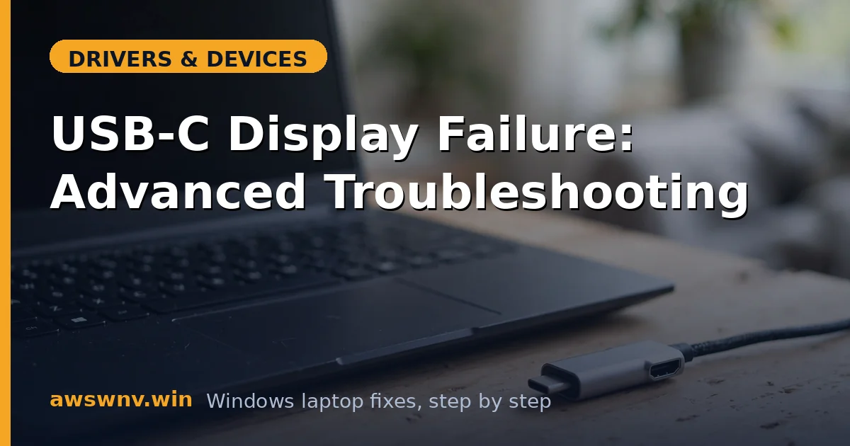USB-C Display Failure: Advanced Troubleshooting