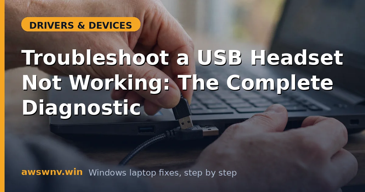 Troubleshoot a USB Headset Not Working: The Complete Diagnostic