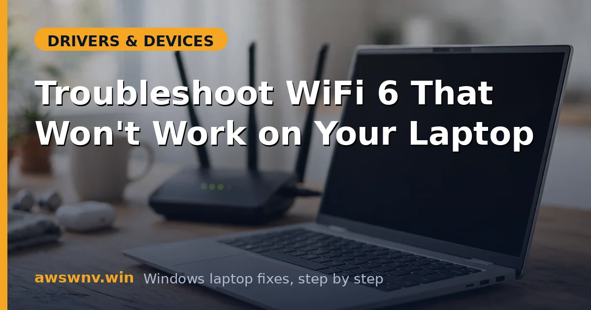 Troubleshoot WiFi 6 That Won't Work on Your Laptop