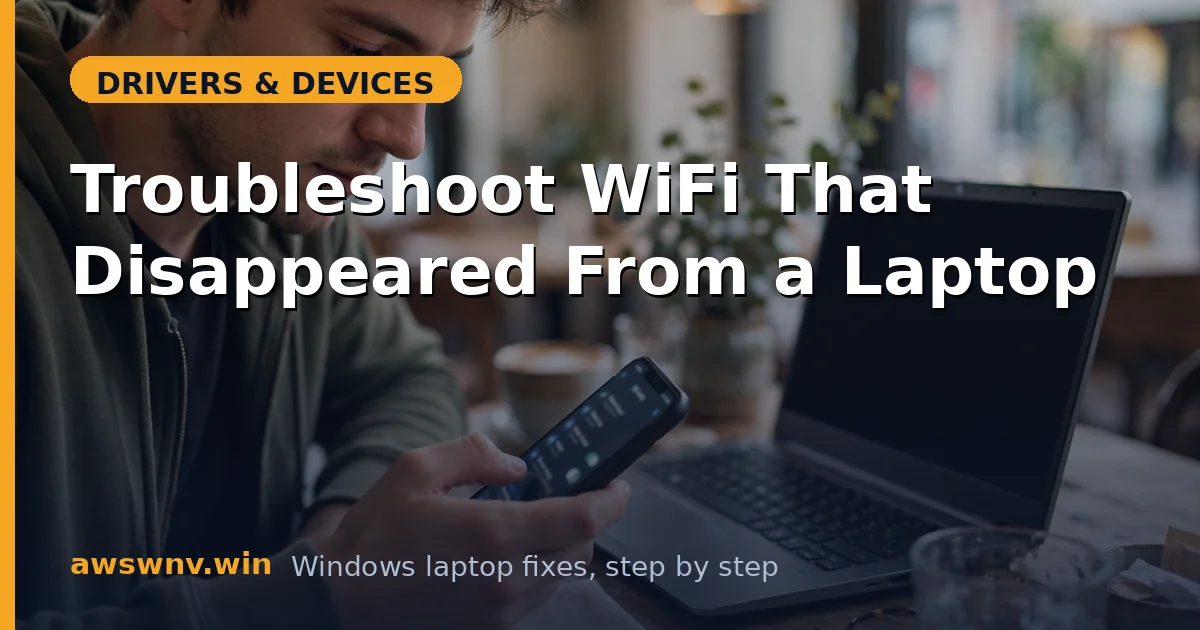 Troubleshoot WiFi That Disappeared From a Laptop