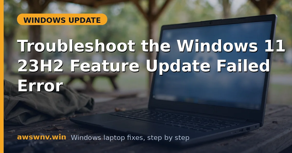 Troubleshoot the Windows 11 23H2 Feature Update Failed Error
