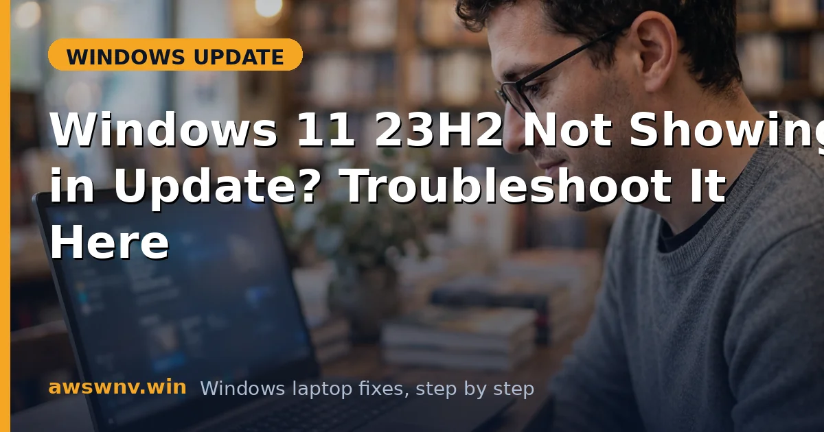 Windows 11 23H2 Not Showing in Update? Troubleshoot It Here