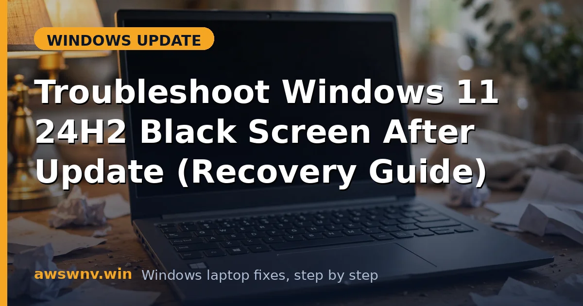 Troubleshoot Windows 11 24H2 Black Screen After Update (Recovery Guide)