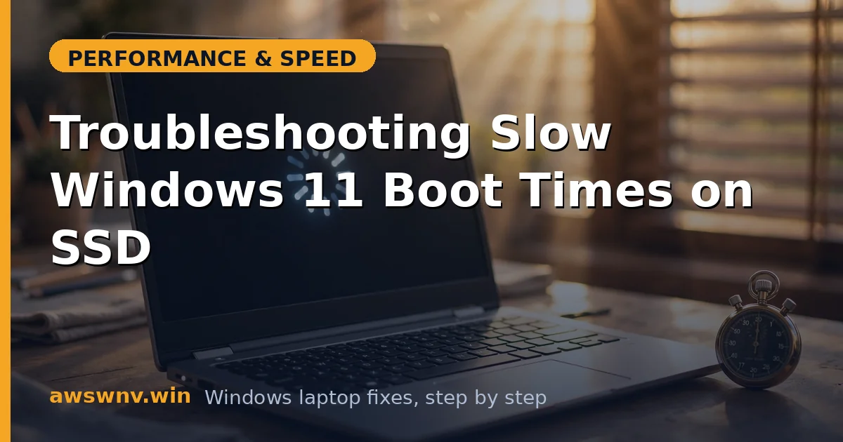 Troubleshooting Slow Windows 11 Boot Times on SSD