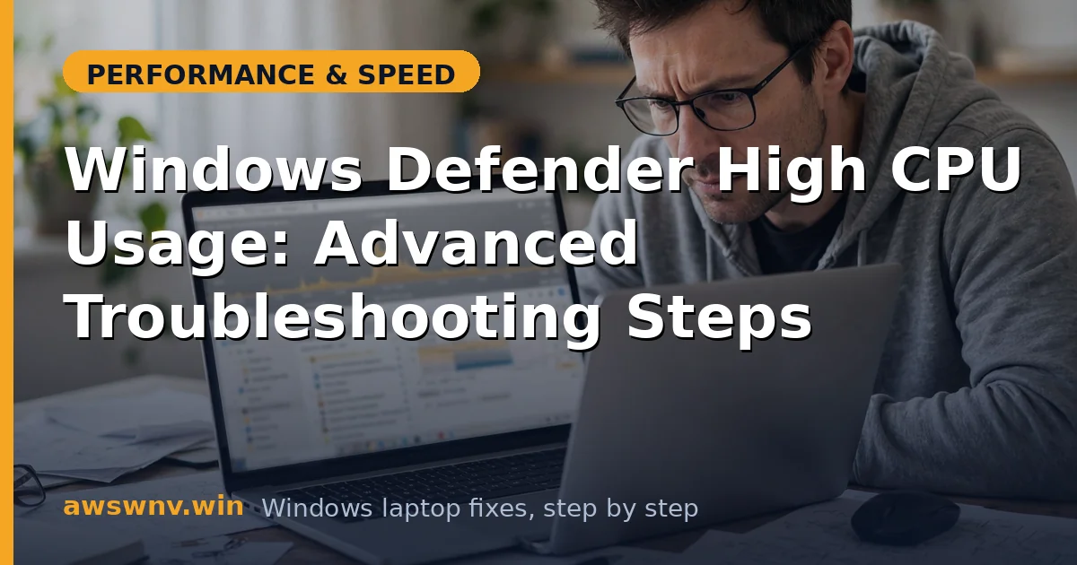 Windows Defender High CPU Usage: Advanced Troubleshooting Steps