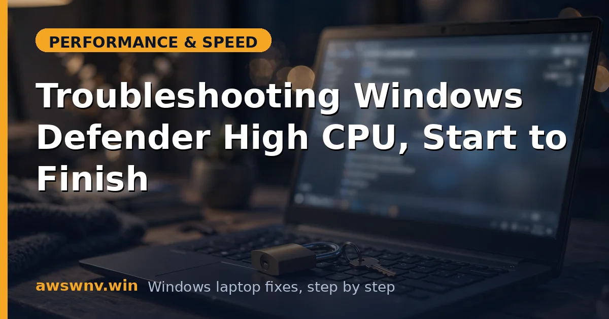 Troubleshooting Windows Defender High CPU, Start to Finish