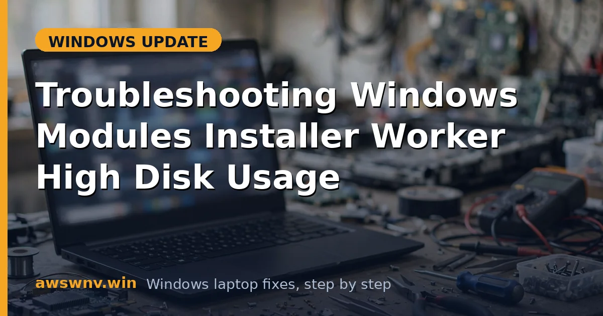Troubleshooting Windows Modules Installer Worker High Disk Usage