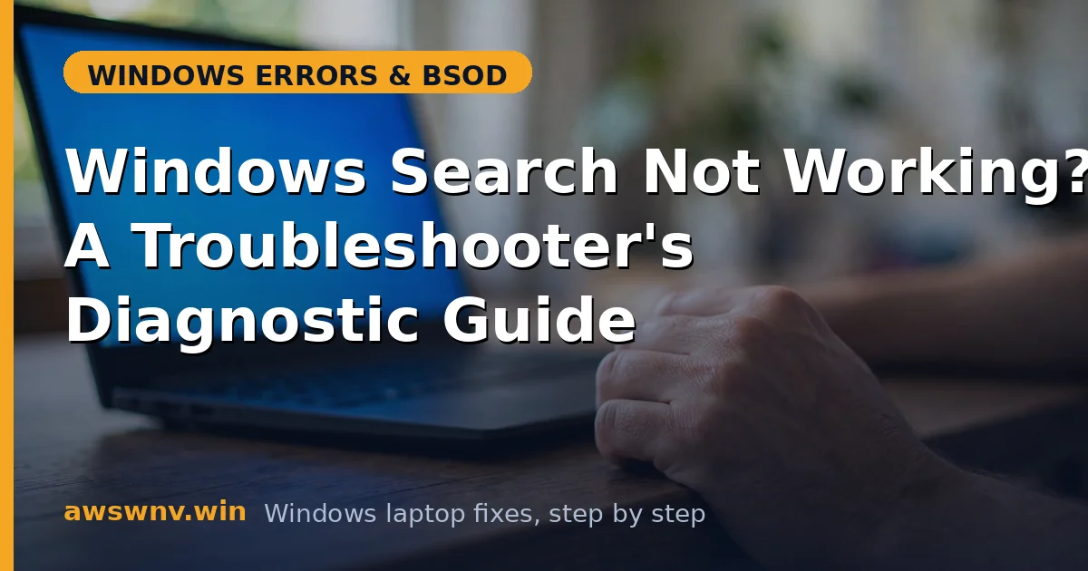 Windows Search Not Working? A Troubleshooter's Diagnostic Guide