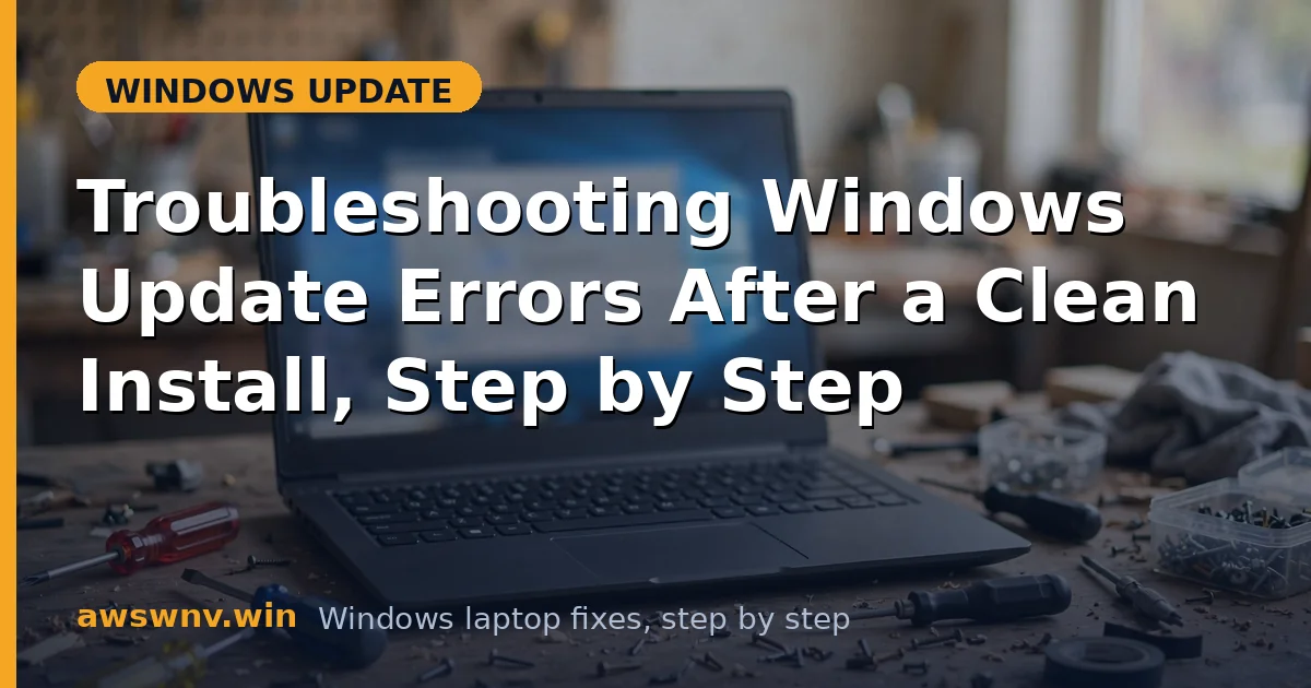 Troubleshooting Windows Update Errors After a Clean Install, Step by Step
