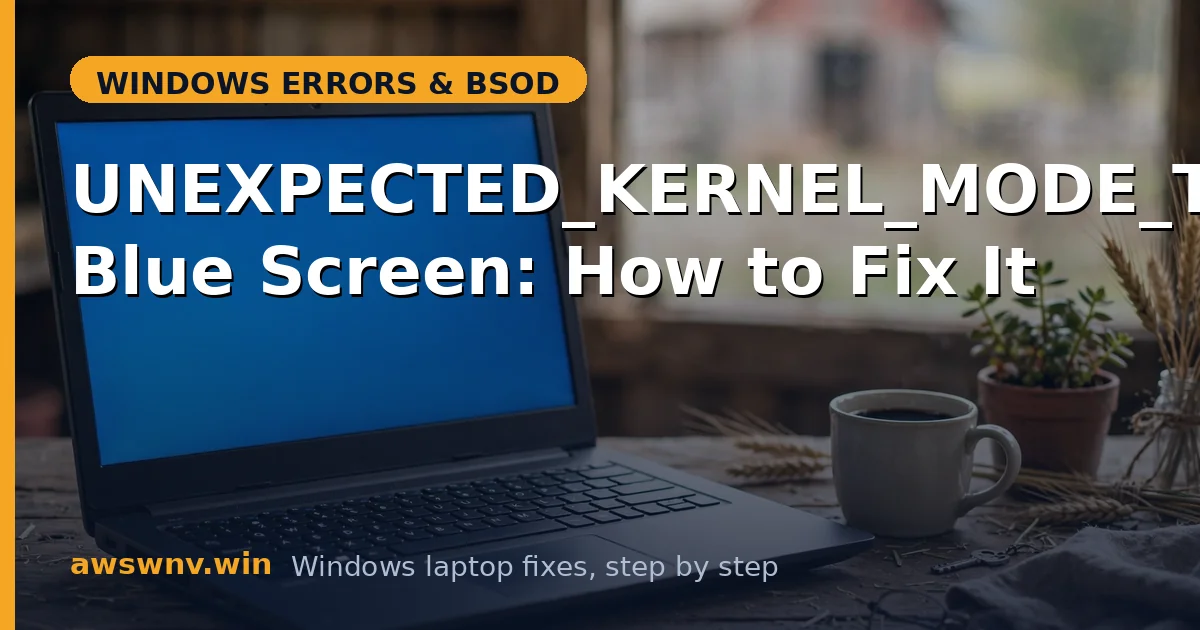 UNEXPECTED_KERNEL_MODE_TRAP Blue Screen: How to Fix It