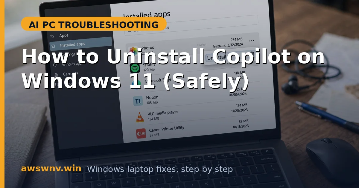 How to Uninstall Copilot on Windows 11 (Safely)