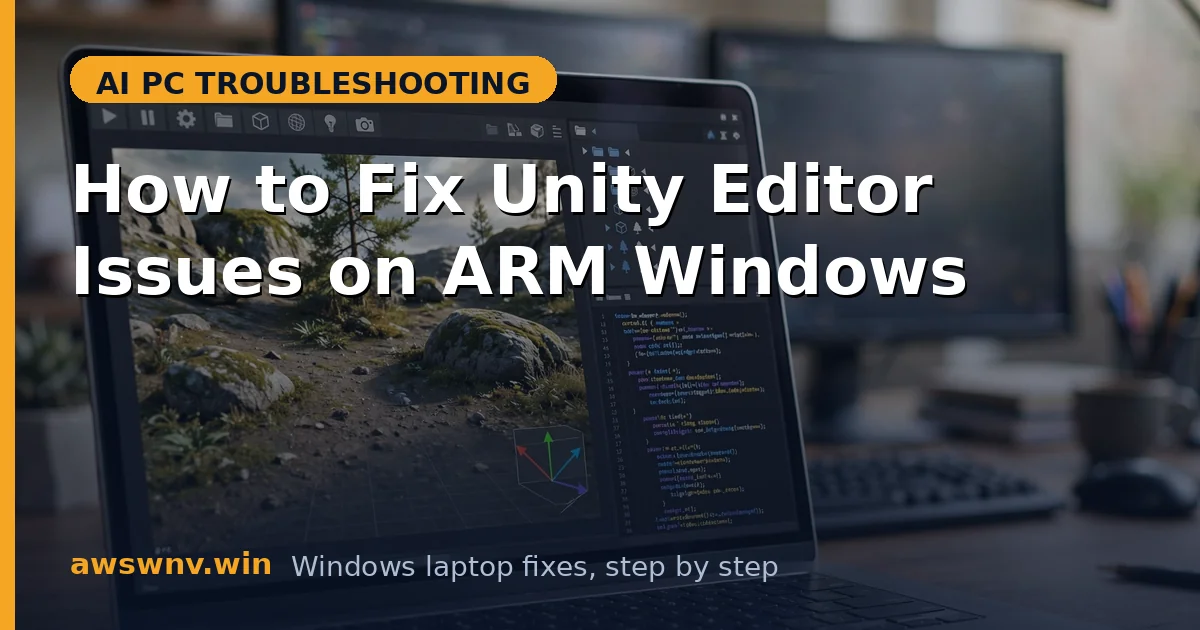 How to Fix Unity Editor Issues on ARM Windows