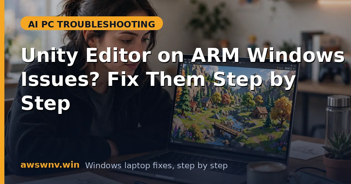 Unity Editor on ARM Windows Issues? Fix Them Step by Step