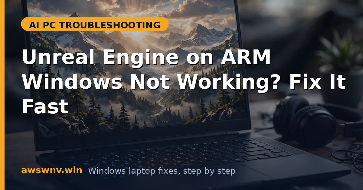 Unreal Engine on ARM Windows Not Working? Fix It Fast