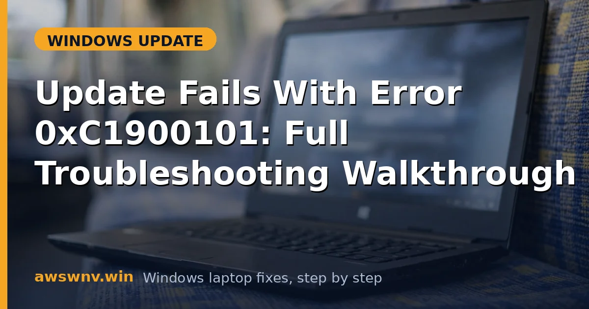 Update Fails With Error 0xC1900101: Full Troubleshooting Walkthrough