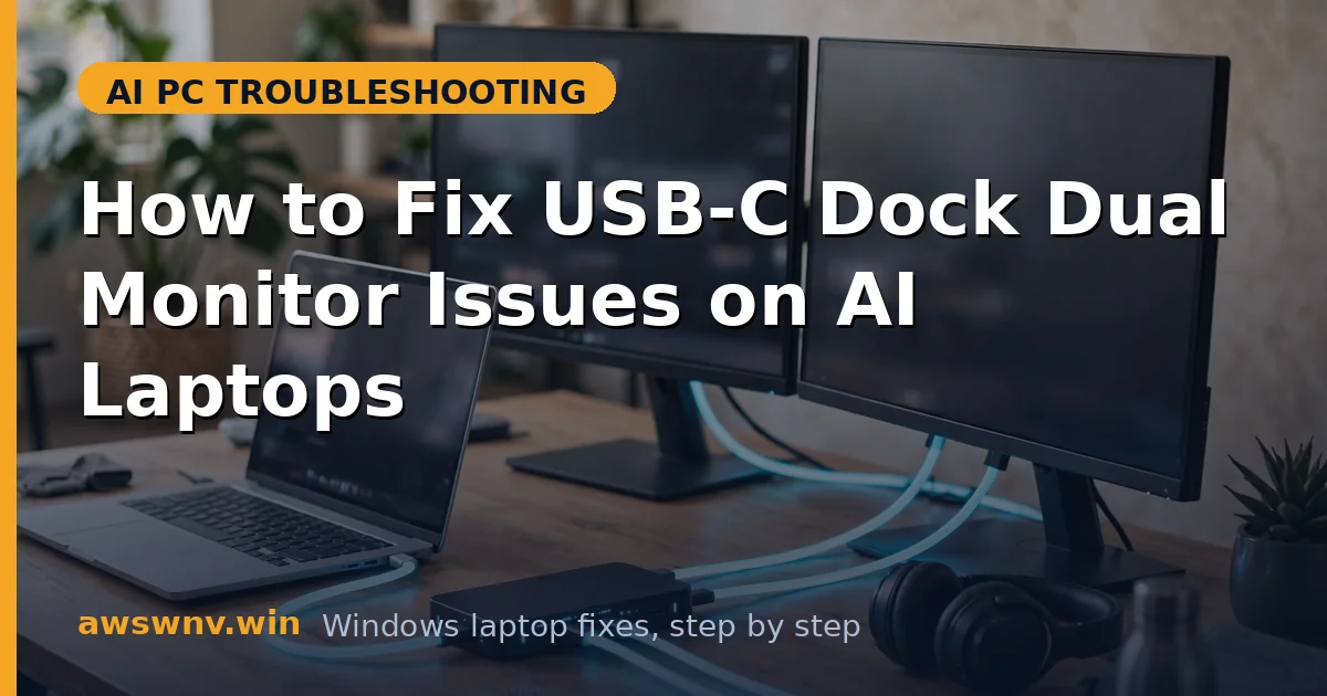 How to Fix USB-C Dock Dual Monitor Issues on AI Laptops