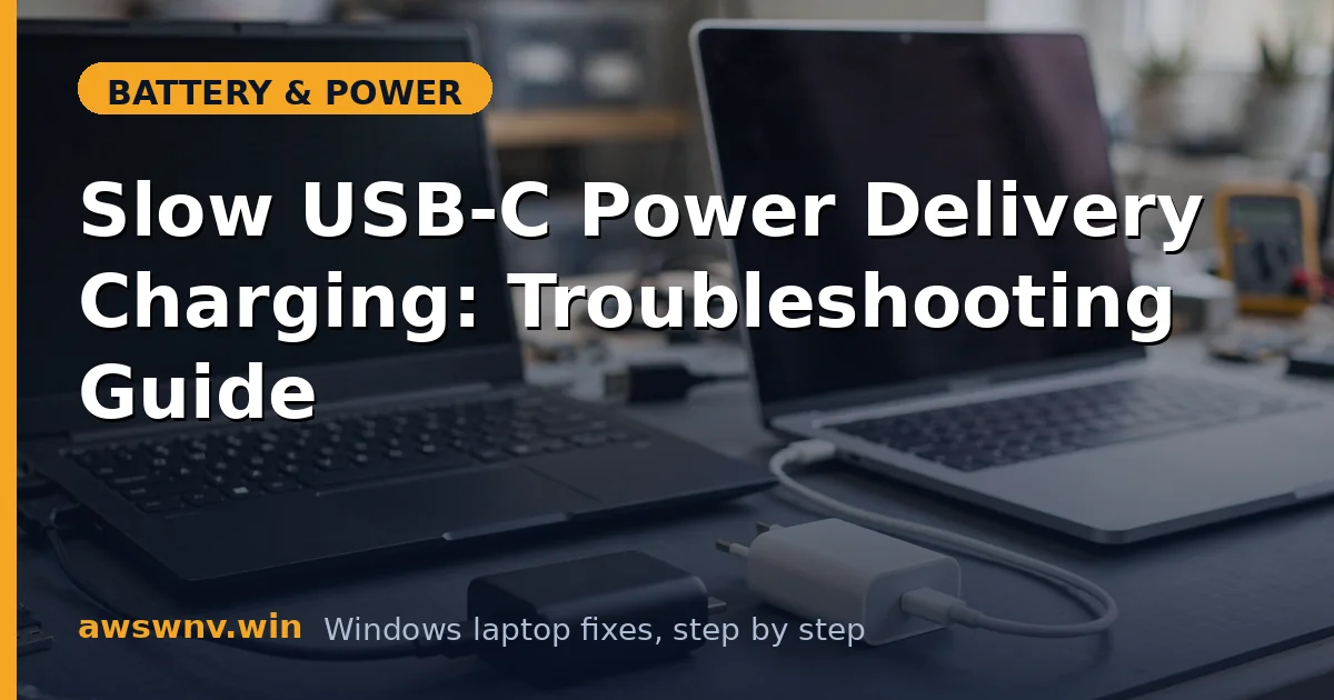 Slow USB-C Power Delivery Charging: Troubleshooting Guide