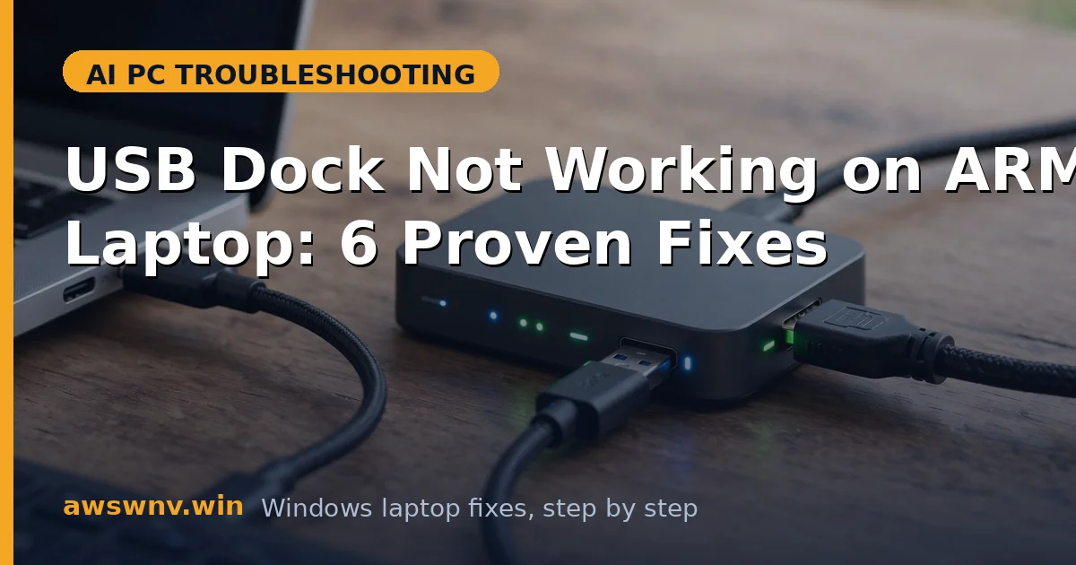 USB Dock Not Working on ARM Laptop: 6 Proven Fixes