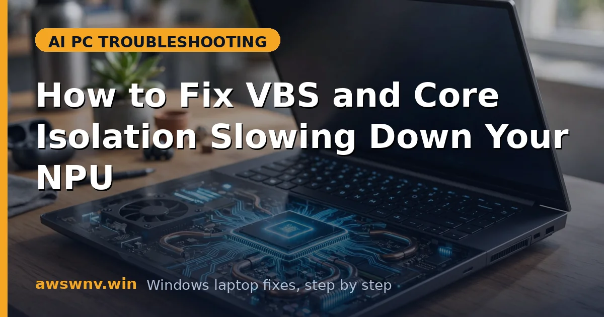 How to Fix VBS and Core Isolation Slowing Down Your NPU
