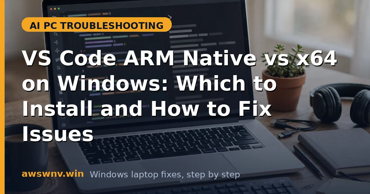 VS Code ARM Native vs x64 on Windows: Which to Install and How to Fix Issues