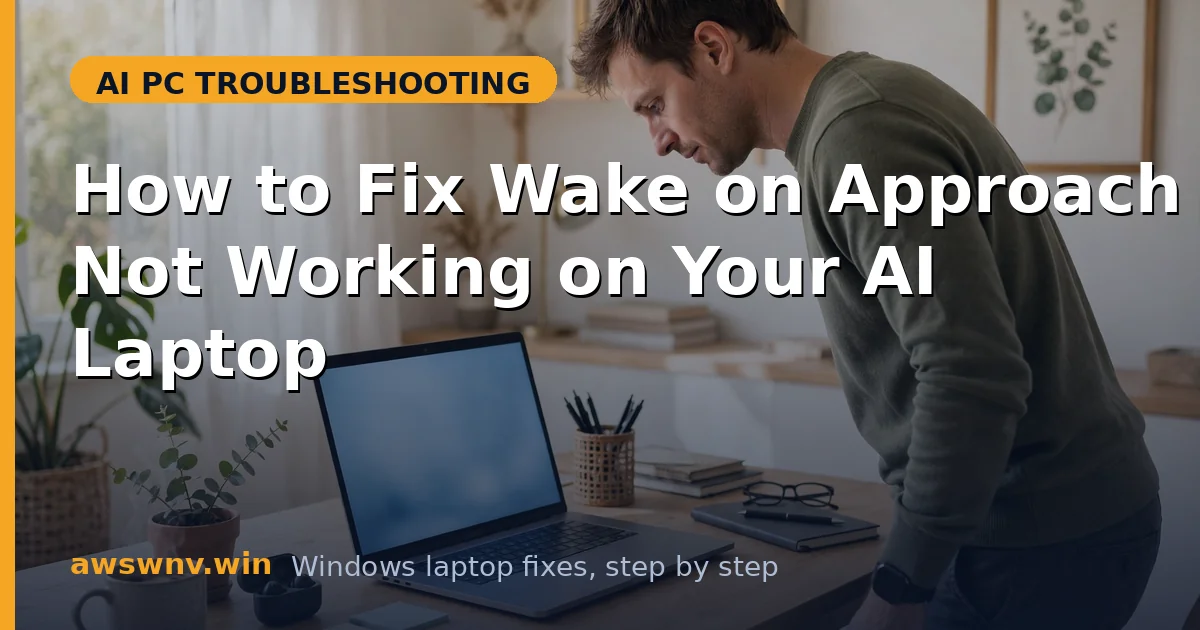 How to Fix Wake on Approach Not Working on Your AI Laptop