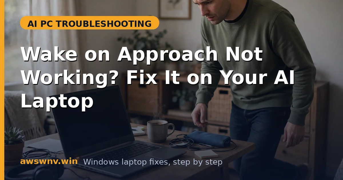 Wake on Approach Not Working? Fix It on Your AI Laptop
