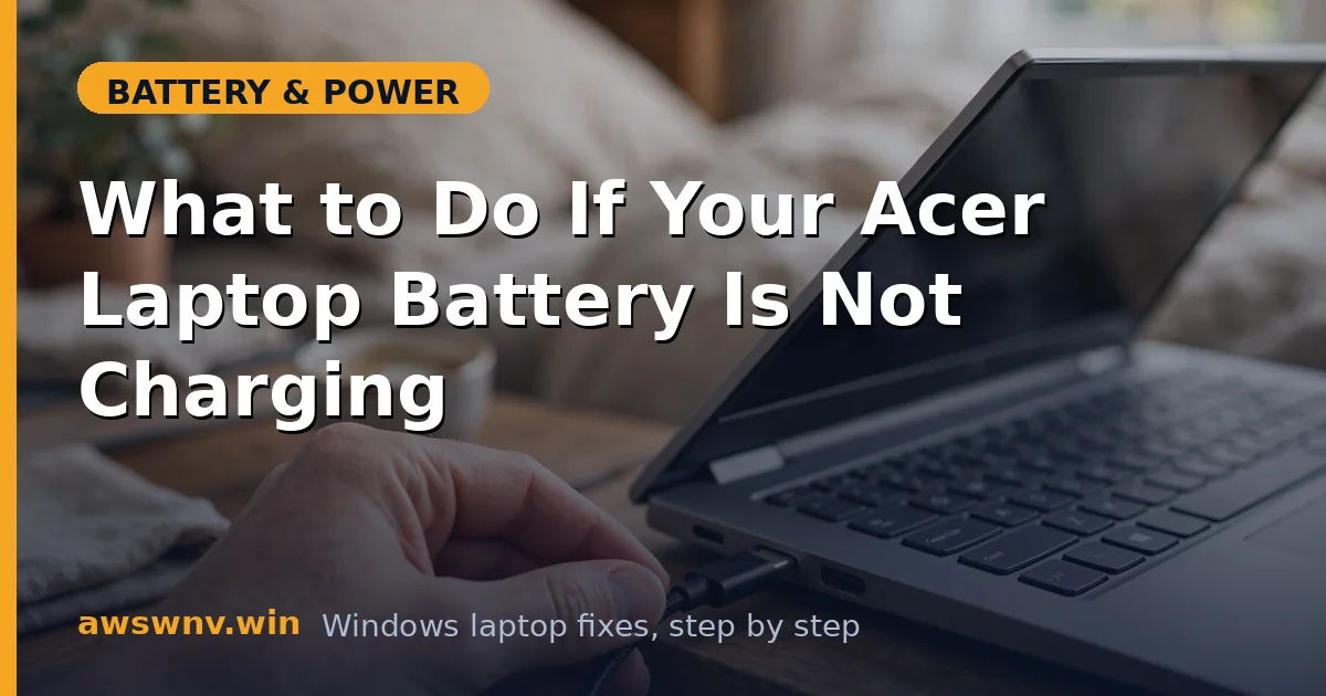 What to Do If Your Acer Laptop Battery Is Not Charging