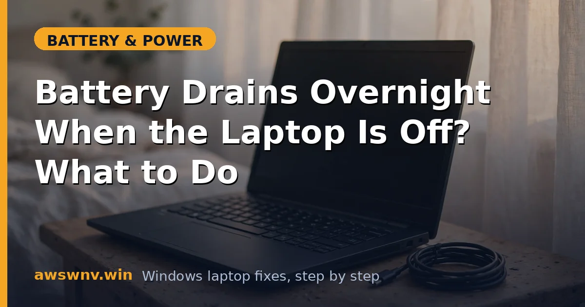 Battery Drains Overnight When the Laptop Is Off? What to Do
