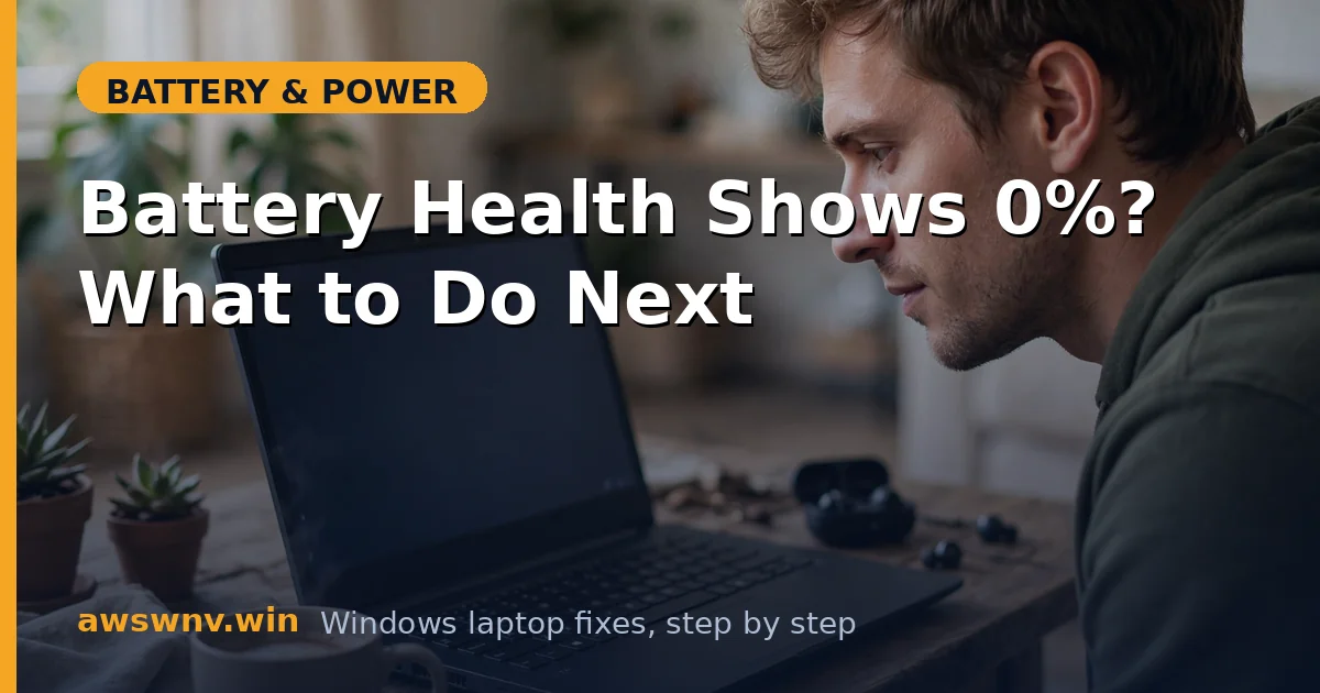 Battery Health Shows 0%? What to Do Next