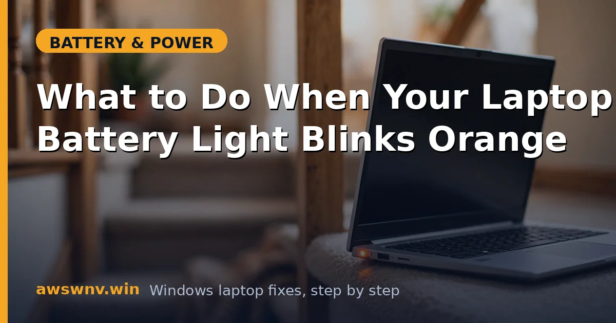 What to Do When Your Laptop Battery Light Blinks Orange