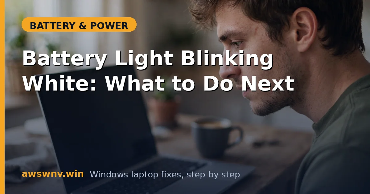 Battery Light Blinking White: What to Do Next