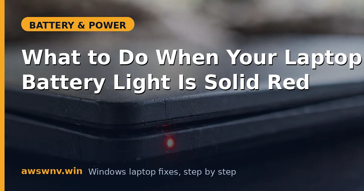 What to Do When Your Laptop Battery Light Is Solid Red