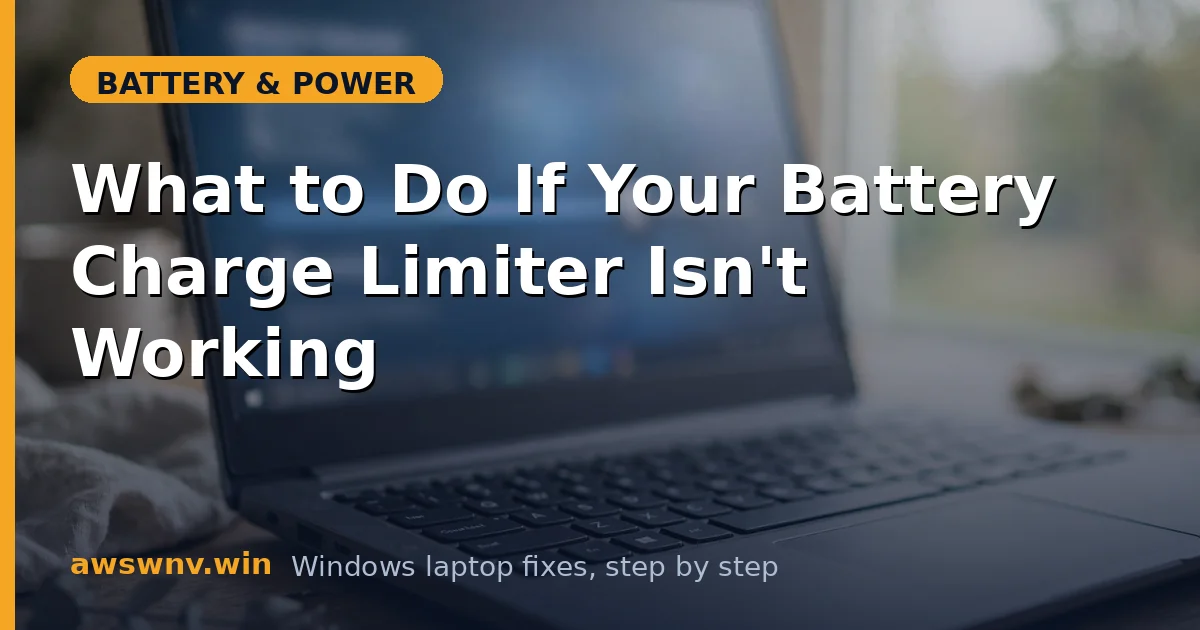 What to Do If Your Battery Charge Limiter Isn't Working