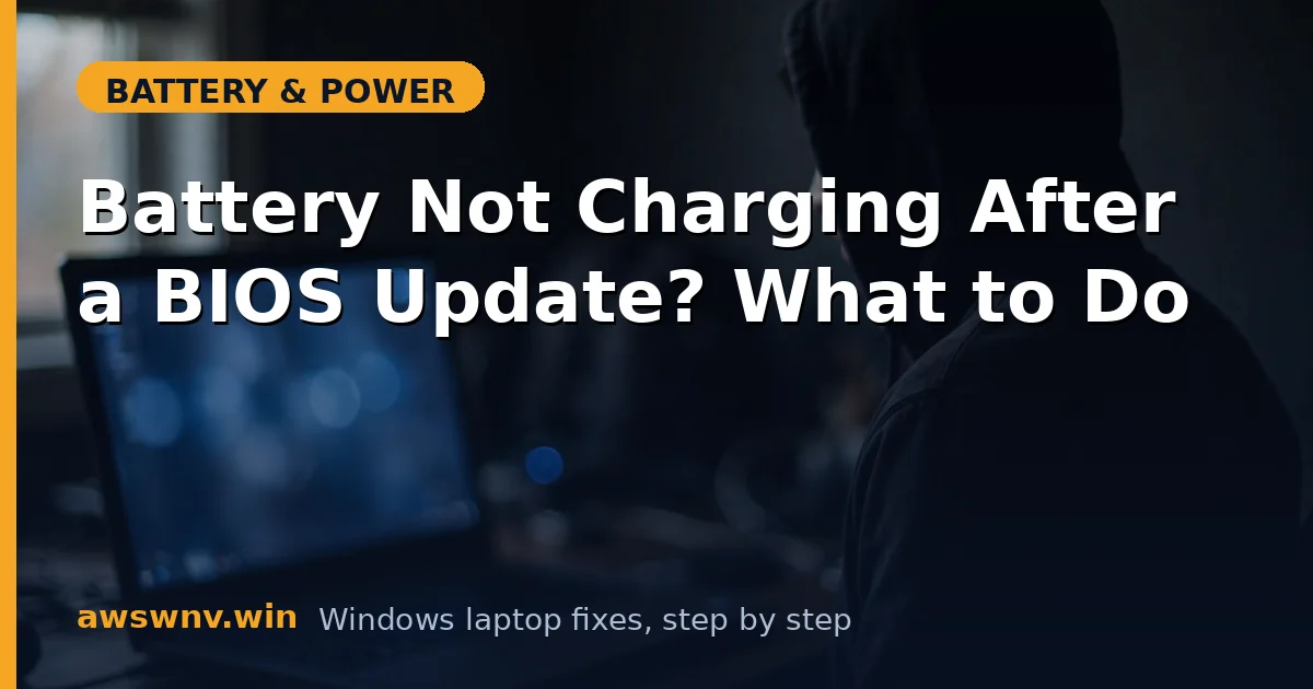 Battery Not Charging After a BIOS Update? What to Do