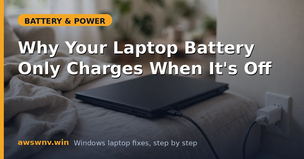 Why Your Laptop Battery Only Charges When It's Off