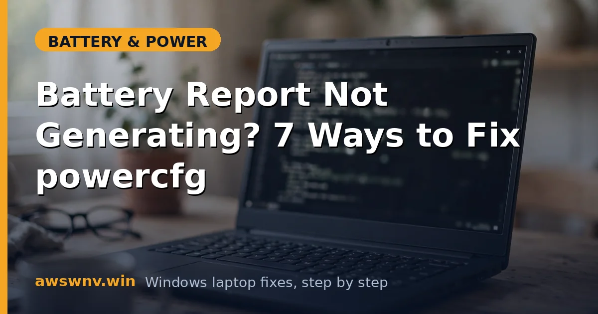 Battery Report Not Generating? 7 Ways to Fix powercfg