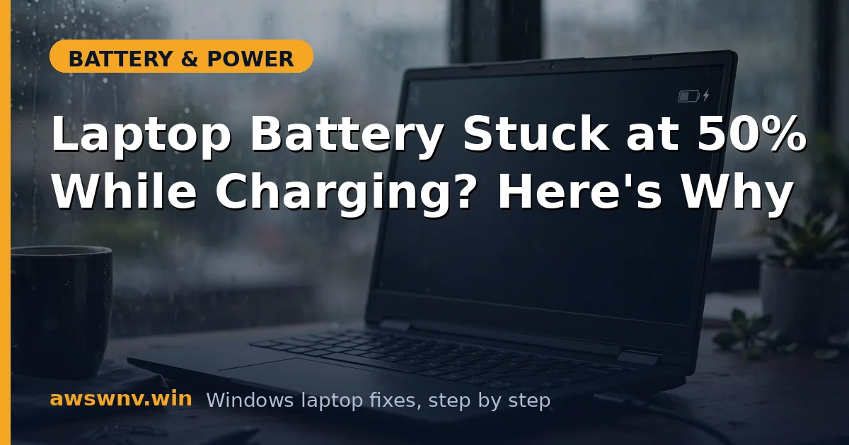 Laptop Battery Stuck at 50% While Charging? Here's Why