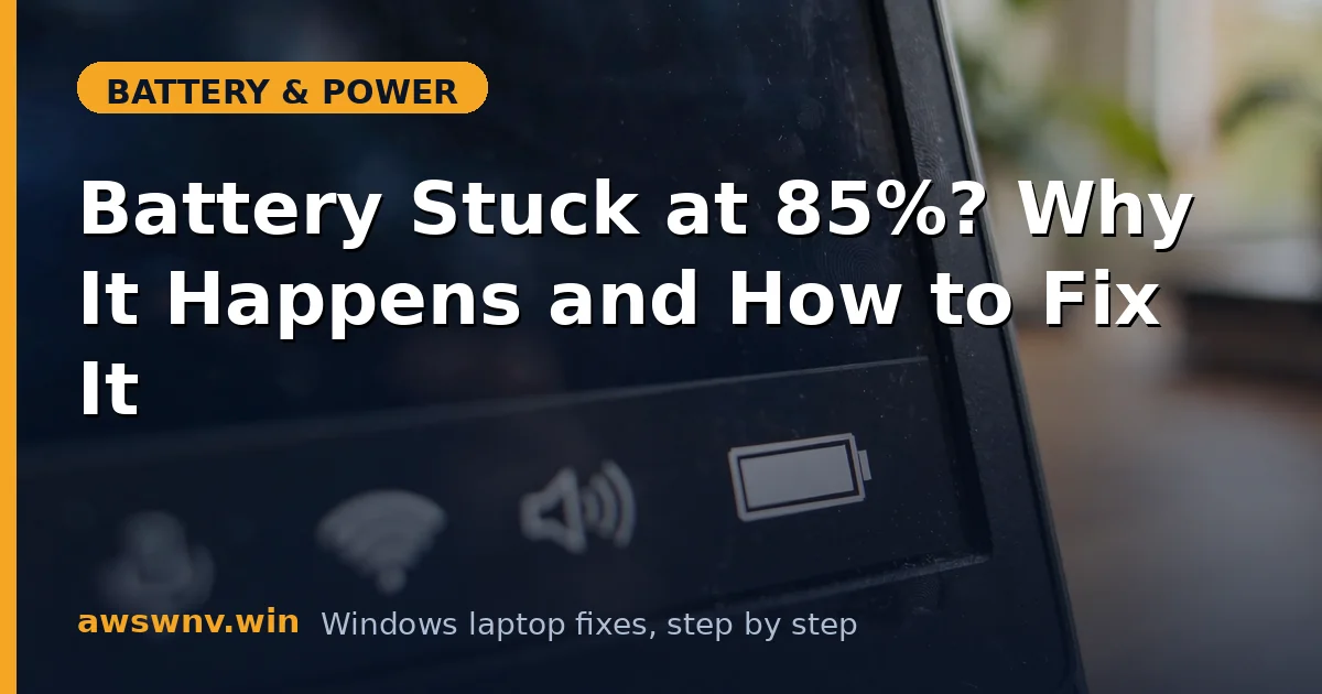 Battery Stuck at 85%? Why It Happens and How to Fix It