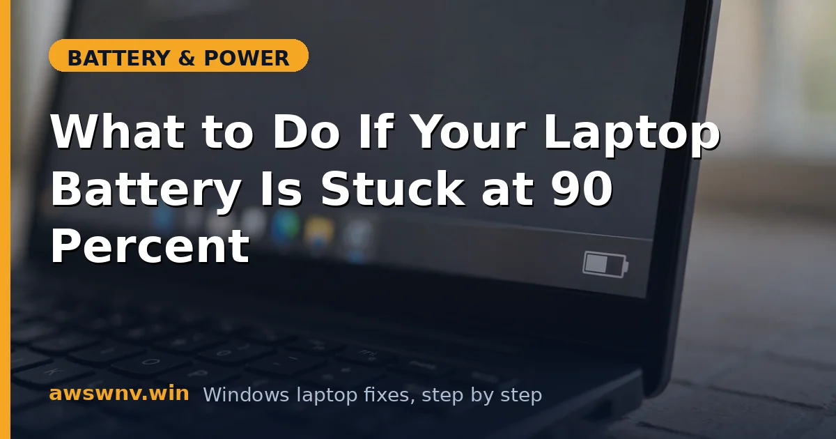 What to Do If Your Laptop Battery Is Stuck at 90 Percent