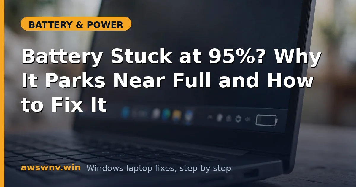 Battery Stuck at 95%? Why It Parks Near Full and How to Fix It
